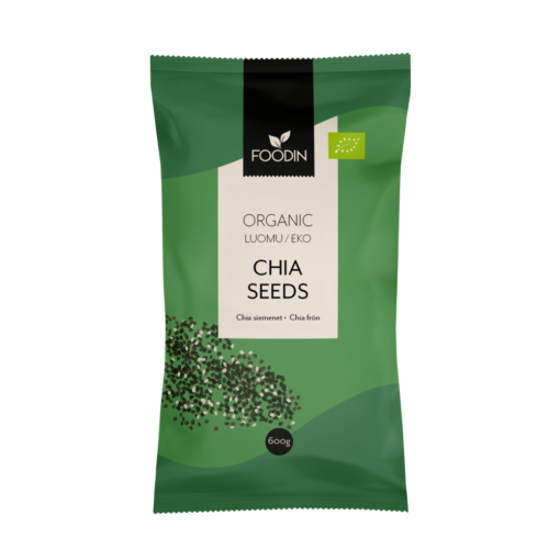 Foodin Chia-siemen, luomu 600 g pakkaus