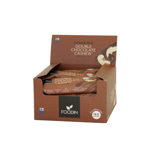 Clean & Real Protein Bar Double Chocolate Cashew, proteiinipatukka, välipala, patukka