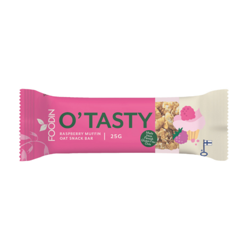 Foodin O'tasty Raspberry Muffin 25 g pakkaus