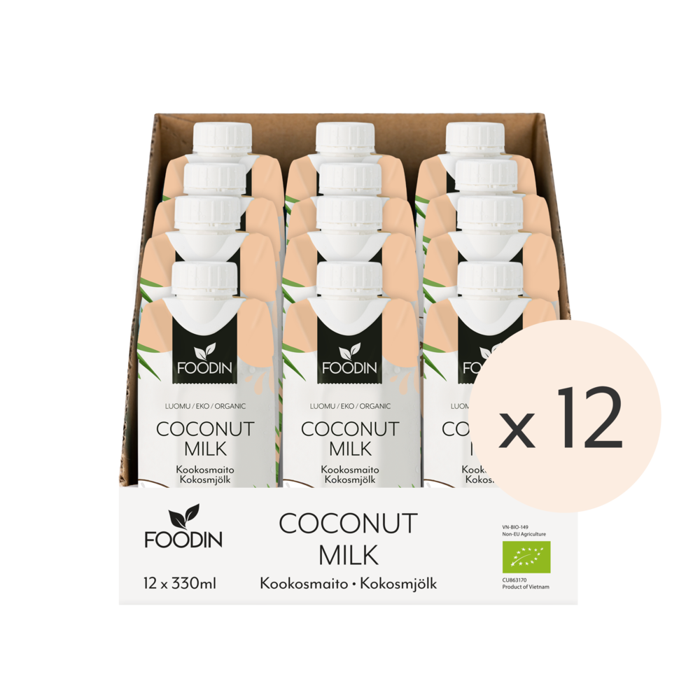 Kookosmaito, luomu 330ml x 12-pack