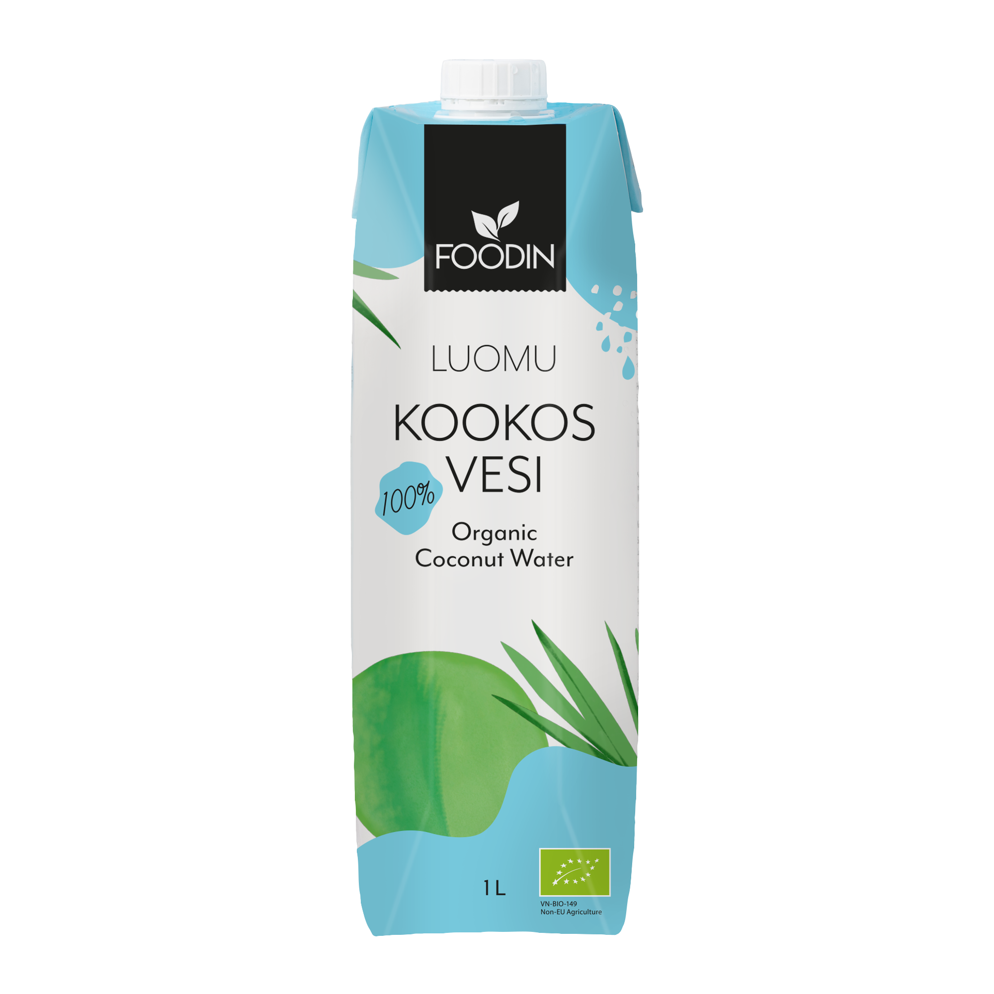 Coconut Water, Organic 1 L - Foodin