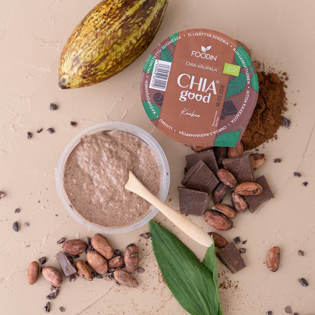 Tiedote: Foodin laajentaa Suomalainen menestysresepti hittituoteperhettä  lanseeraamalla uuden Chia Good -välipalan – tervetuloa kuluttajien toivoma  Chia Good Kaakao - Foodin
