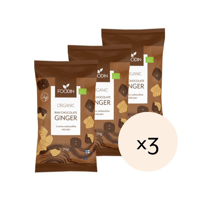 Raakasuklaainkivääri, Luomu, 70g x 3kpl PE 11/26
