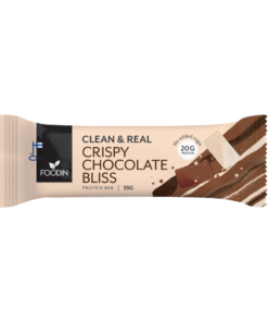 Clean & Real Protein Bar Crispy Chocolate Bliss, proteiinipatukka, patukka, välipala, terveellinen herkku