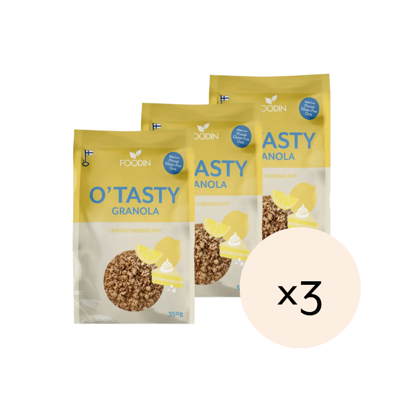 O'Tasty Lemon Cheesecake granola, luomu, 350g - 3 kpl
